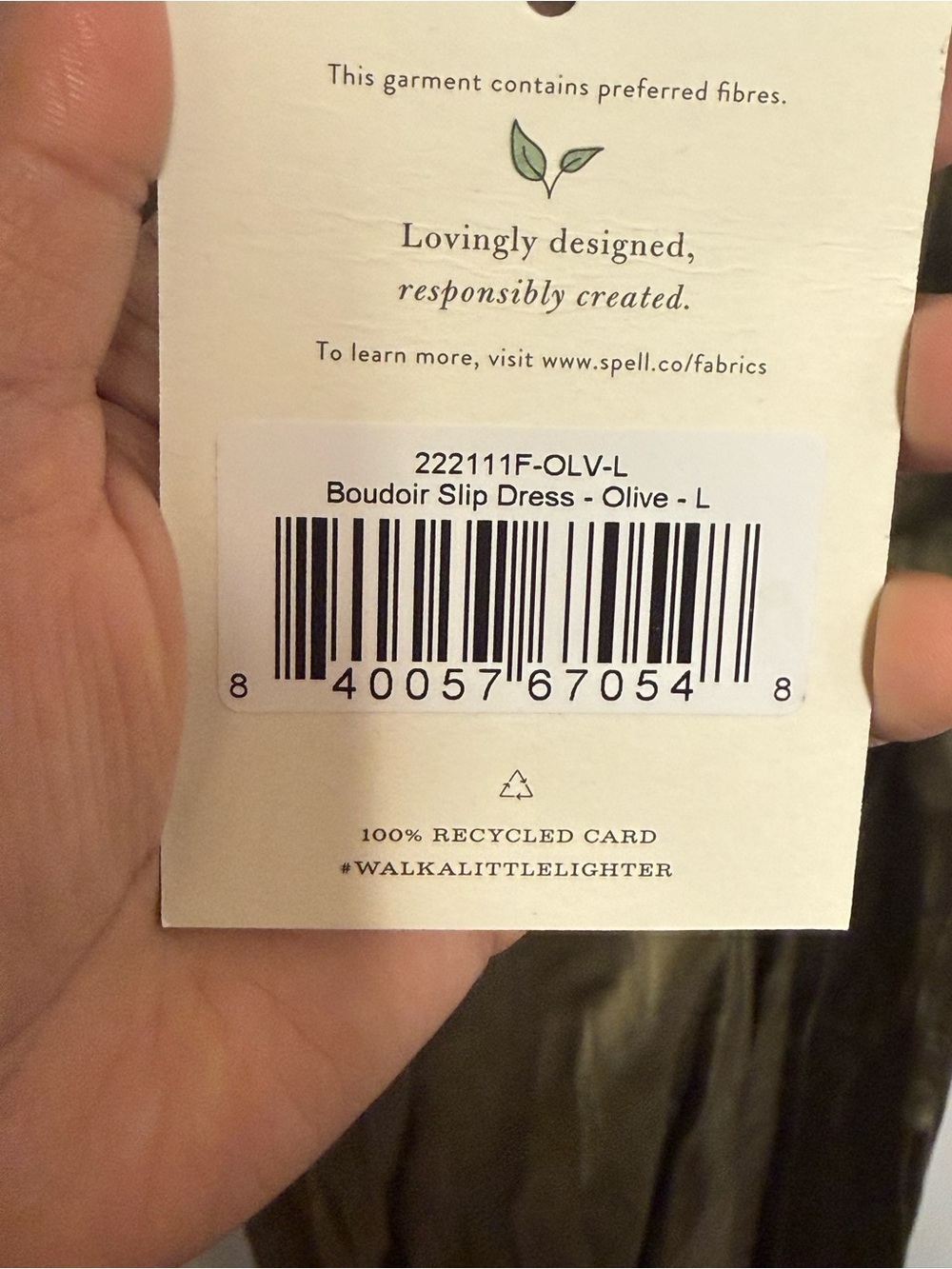 Spell Boudoir Slip Dress Olive Green NWT Size L - Picture 11 of 16